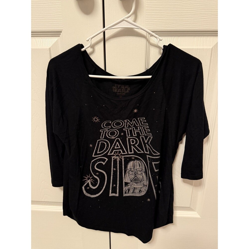 Ladies Juniors Star Wars Darth Vader Come To The Dark Side Med Top